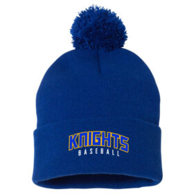 STMA - Royal Blue Embroidered Pom Stocking Cap (SP15)