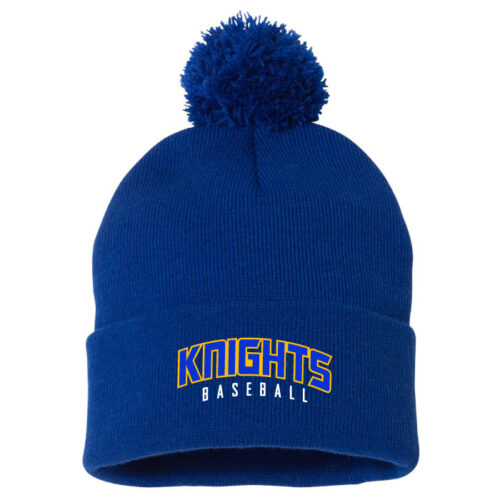 STMA - Royal Blue Embroidered Pom Stocking Cap (SP15)