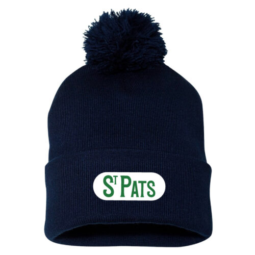 St. Pats Hockey - Navy Embroidered Pom Stocking Cap (SP15)