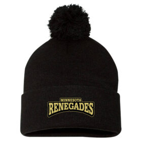 Renegades - Black Embroidered Pom Stocking Cap (SP15)
