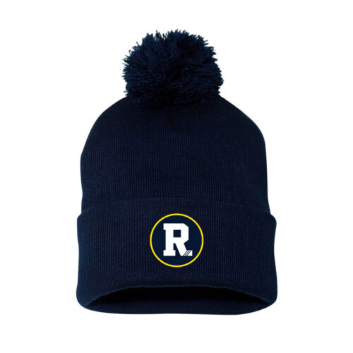 Rosemount High School Hockey - Navy Embroidered Pom Stocking Cap (SP15)
