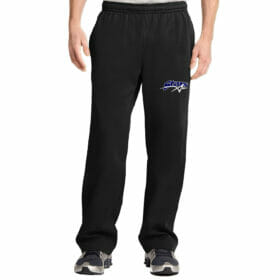 MN Stars - Black Embroidered Fleece Pant (ST237)