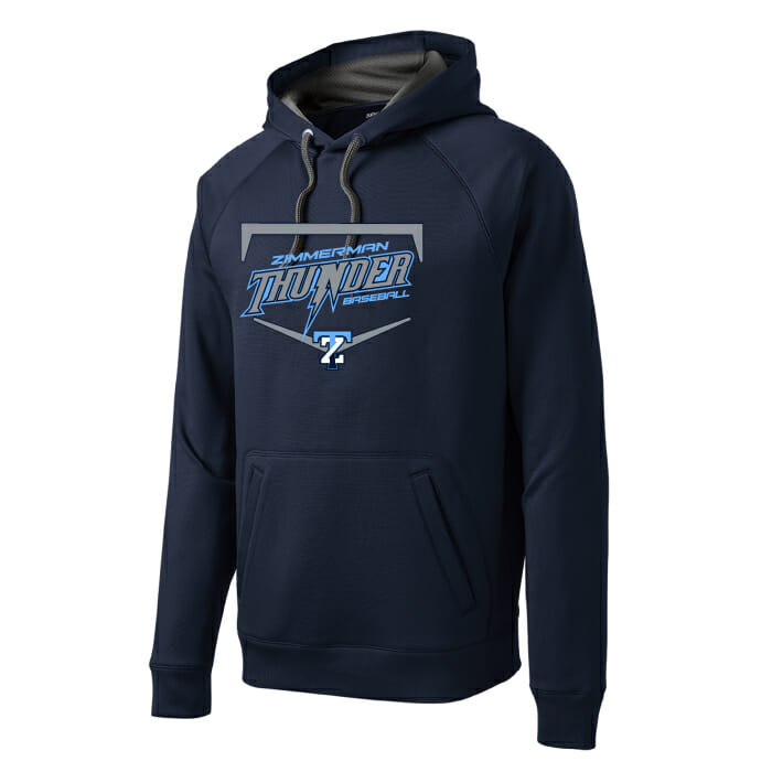 Zimmerman Baseball - Pullover Vinyl Hoodie (ST250) | Custom Apparel Inc.