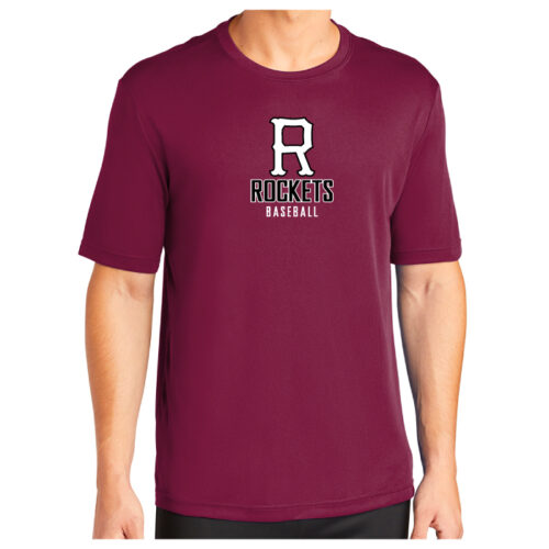 Richfield Rockets Baseball - Cardinal Printed Performance Tee (ST350)