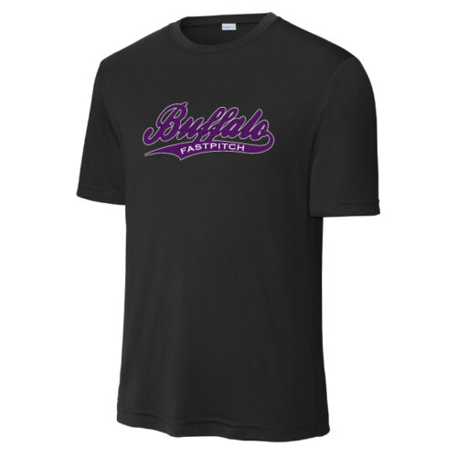 Buffalo Fastpitch - Black Printed Performance Tee (ST350)