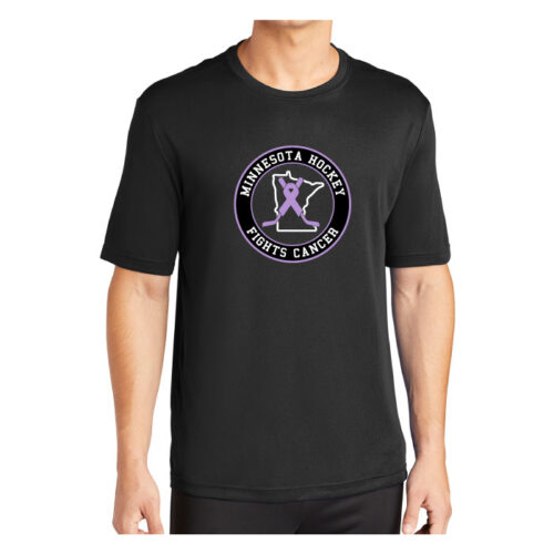 Hockey Fights Cancer - Black Printed Performance Tee (ST350)