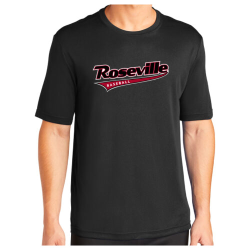 Roseville Baseball - Black Printed Performance Tee (ST350)