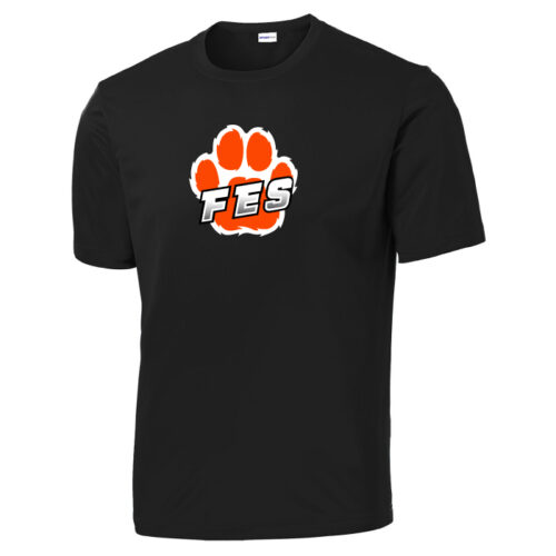 Farmington Elementary School - Black Printed Performance Tee (ST350) - Image 2