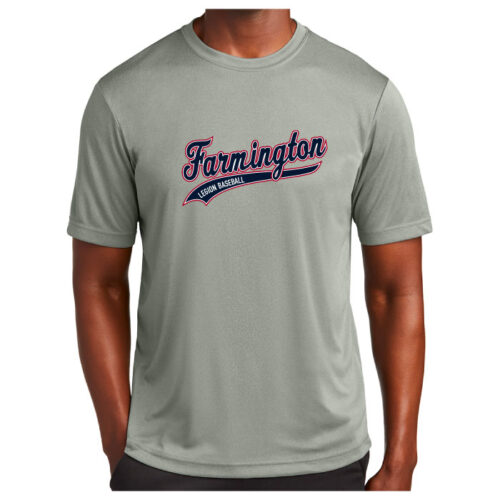 Farmington Legion Baseball - Grey Concrete Heather Printed Performance Tee (ST350)