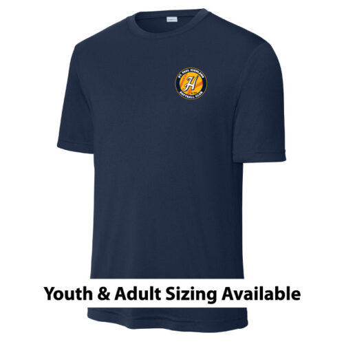 Highland Softball - Navy Left Crest Printed Performance Tee (ST350)