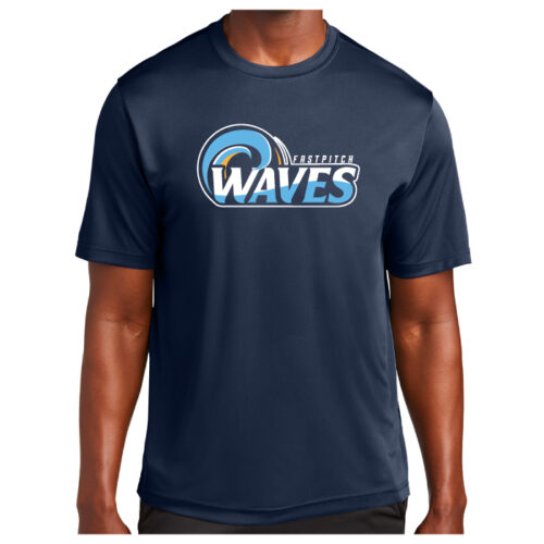 Waves Fastpitch - Navy Printed Performance Tee (ST350)