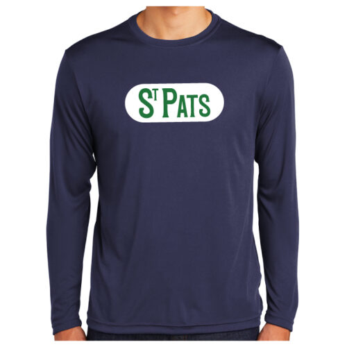 St. Pats Hockey - Navy Longsleeve Printed Performance Tee (ST350LS)
