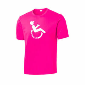 Wheelie - Sublimated Neon Pink Performance Tee (ST350)