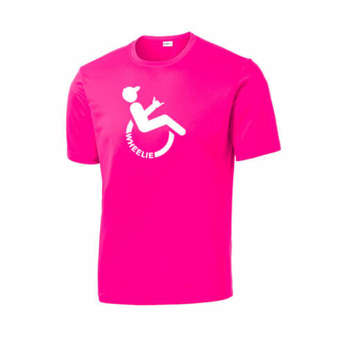 Wheelie - Sublimated Neon Pink Performance Tee (ST350)