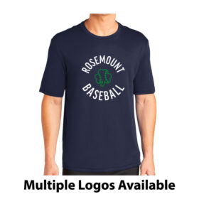 Rosemount Baseball Coaches - Navy Printed Performance Tee (ST350)
