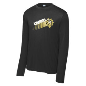 United Basketball - Black Longsleeve Printed Performance Tee (ST350LS)
