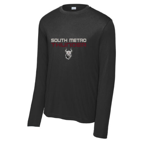 South Metro Thunder - Black Longsleeve Printed Performance Tee (ST350LS) - Image 2