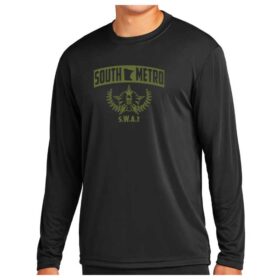 South Metro S.W.A.T. - Black Longsleeve Printed Performance Tee (ST350LS)