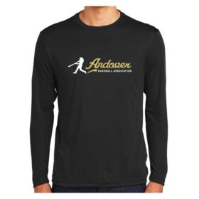 Andover Baseball - Black Longsleeve Printed Performance Tee (ST350LS)