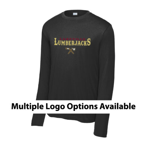 Lakeville Lumberjacks - Black Longsleeve Printed Performance Tee (ST350LS)