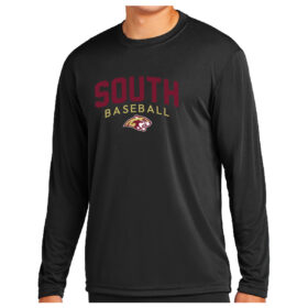 Lakeville South Baseball - Black Longsleeve Printed Performance Tee (ST350LS)