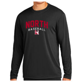 Lakeville North Baseball - Black Longsleeve Printed Performance Tee (ST350LS)