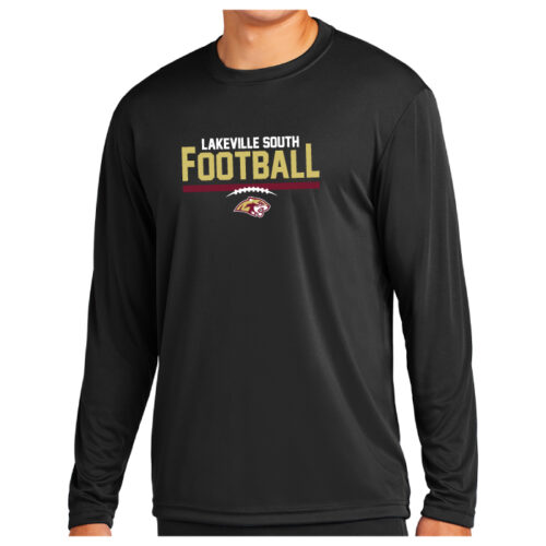 Lakeville South Football - Black Longsleeve Printed Performance Tee (ST350LS)