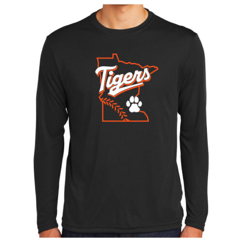 Farmington Baseball - Black Longsleeve Printed Performance Tee (ST350LS)