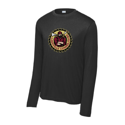 Lakeville Lumberjacks - Black Longsleeve Printed Performance Tee (ST350LS) - Image 2