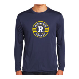 Rosemount High School Hockey - Navy Longsleeve Printed Performance Tee (ST350LS)