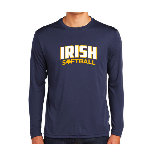 RHS Girls Softball - Navy Longsleeve Printed Performance Tee (ST350LS)