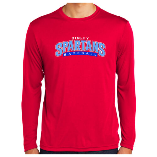 Simley Baseball- Longsleeve Printed Performance Tee (ST350LS) - Image 2