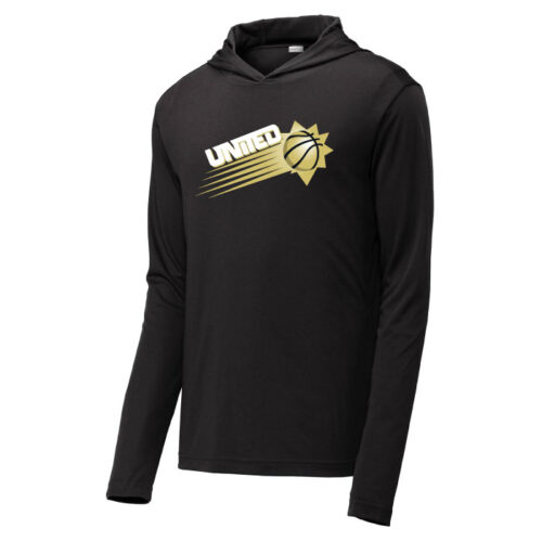 United Basketball - Black Printed Sport-Tek ® PosiCharge ® Competitor ™ Hooded Pullover (ST358)