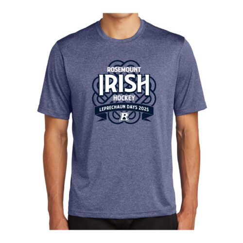 RAHA Leprechaun Days Parade - True Navy Heather Printed Performance Tee (ST360)
