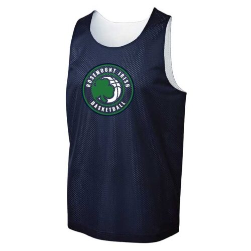 Rosemount Travel Basketball - Printed Navy/White Mesh Reversible Practice Jersey (ST500)