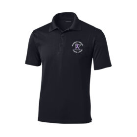 Hockey Fights Cancer - Black Embroidered Men's Polo (ST650)