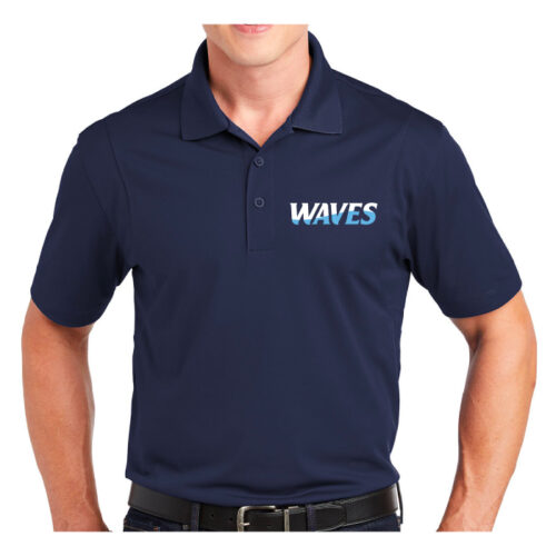 Waves Fastpitch - Navy Embroidered Men's Polo (ST650)