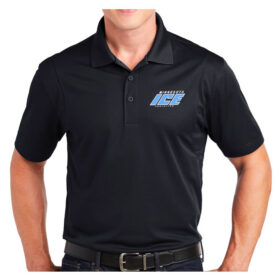 MN ICE - Black Embroidered Men's Polo (ST650)