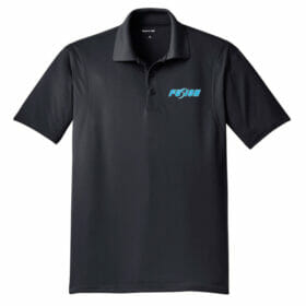 Fusion Fastpitch - Black Embroidered Men's Polo (ST650)