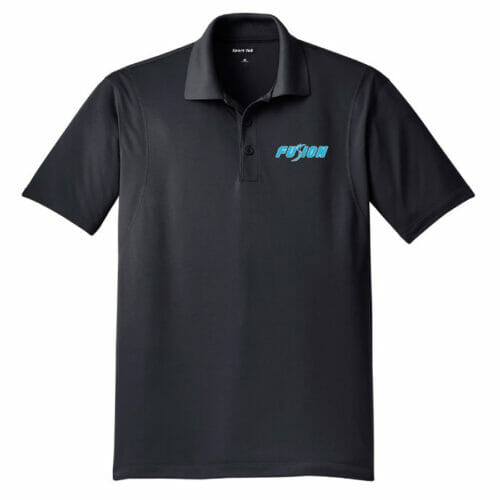 Fusion Fastpitch - Black Embroidered Men's Polo (ST650)