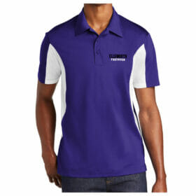 Ellsworth Fastpitch - Purple/White Embroidered Polo (ST655)