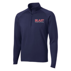 Bloomington Blast Fastpitch - True Navy Embroidered 1/4 Zip Pullover (ST850)