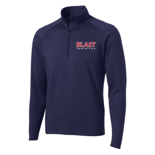 Bloomington Blast Fastpitch - True Navy Embroidered 1/4 Zip Pullover (ST850)