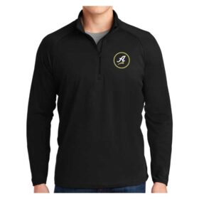 Andover Baseball - Black Embroidered 1/4 Zip Pullover (ST850)