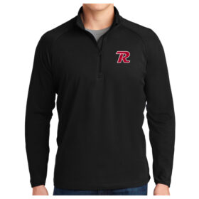 Roseville Baseball - Black Embroidered 1/4 Zip Pullover (ST850)