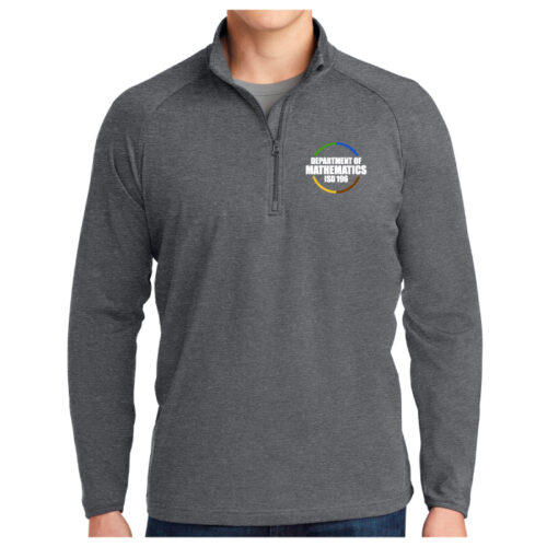 District 196 Department of Mathematics - Charcoal Grey Heather Embroidered 1/4 Zip Pullover (ST850)