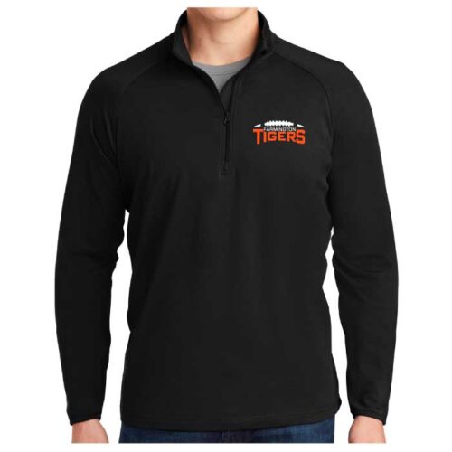 Farmington Football - Black Embroidered 1/4 Zip Pullover (ST850)