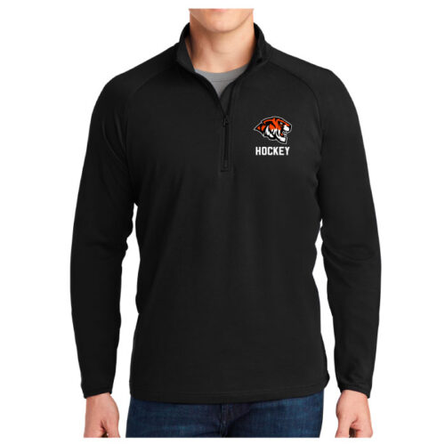 Farmington Hockey - Black Embroidered 1/4 Zip Pullover (ST850)