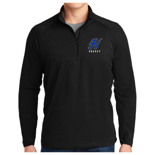 Hastings Hockey - Black Embroidered 1/4 Zip Pullover (ST850)