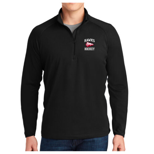 Blackhawk Hockey Association - Black Embroidered 1/4 Zip Pullover (ST850)